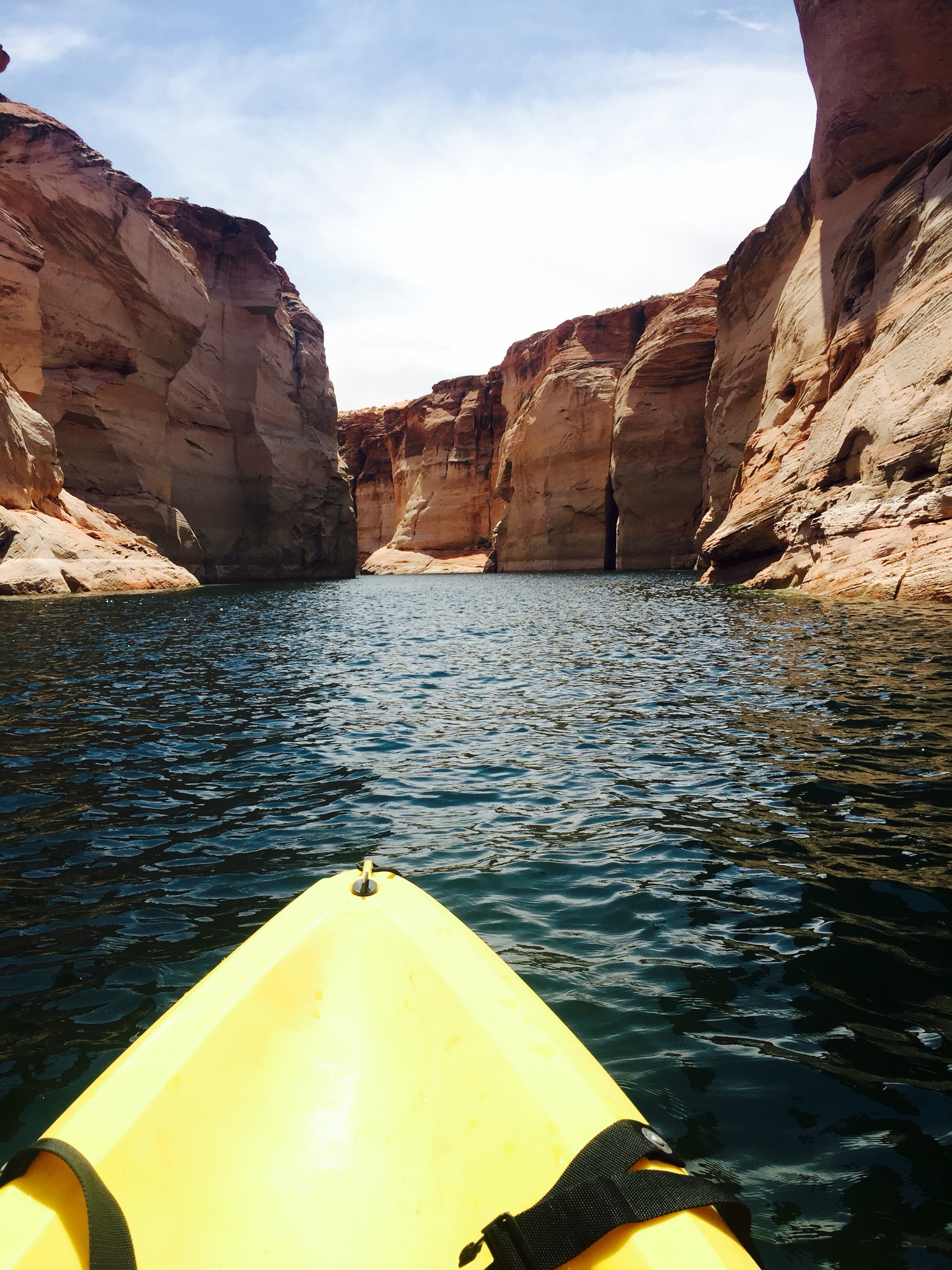 Kayaking Lake Powell into Antelope Canyon. 