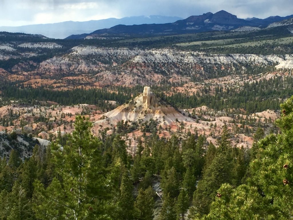 Peak in the Distance of the Highest Campsite on our US Forest Service Road in Bryce Canyon.