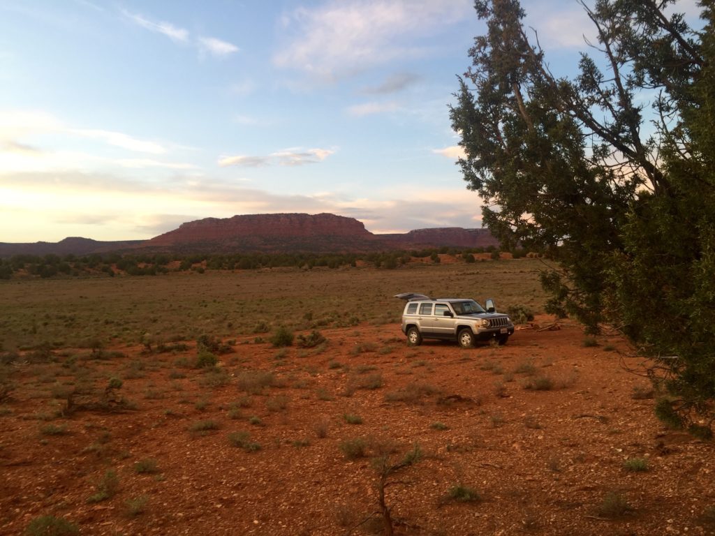 Jeep Campsite off Highway 89 in Utah. 