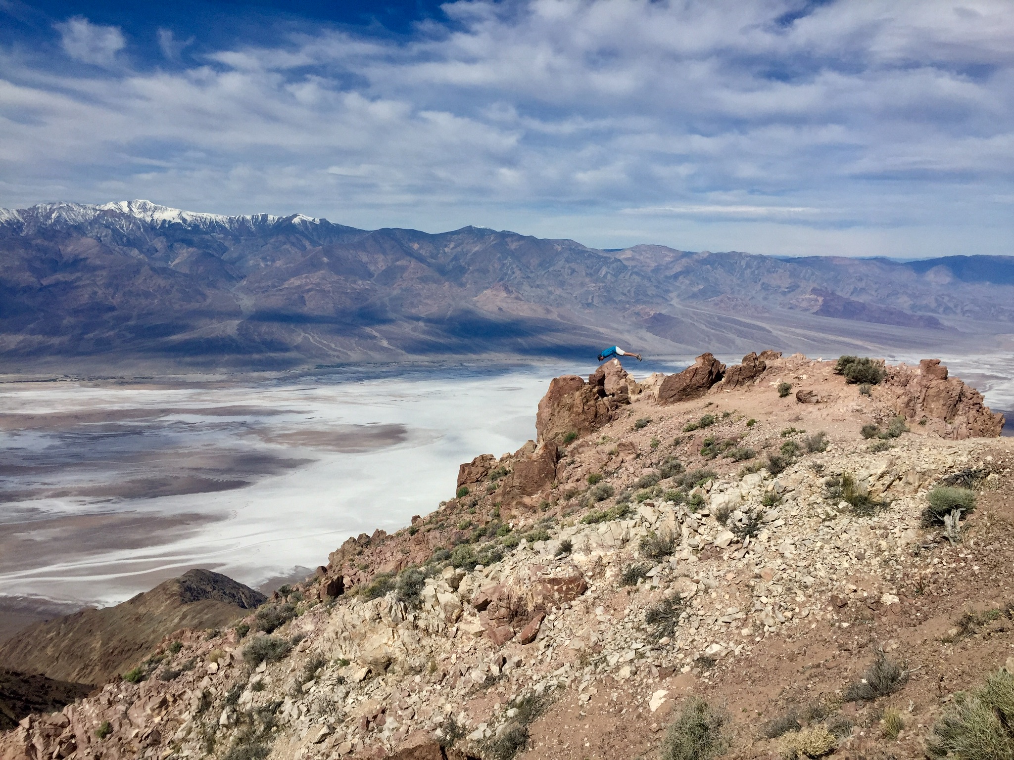 Planking on the peak. 