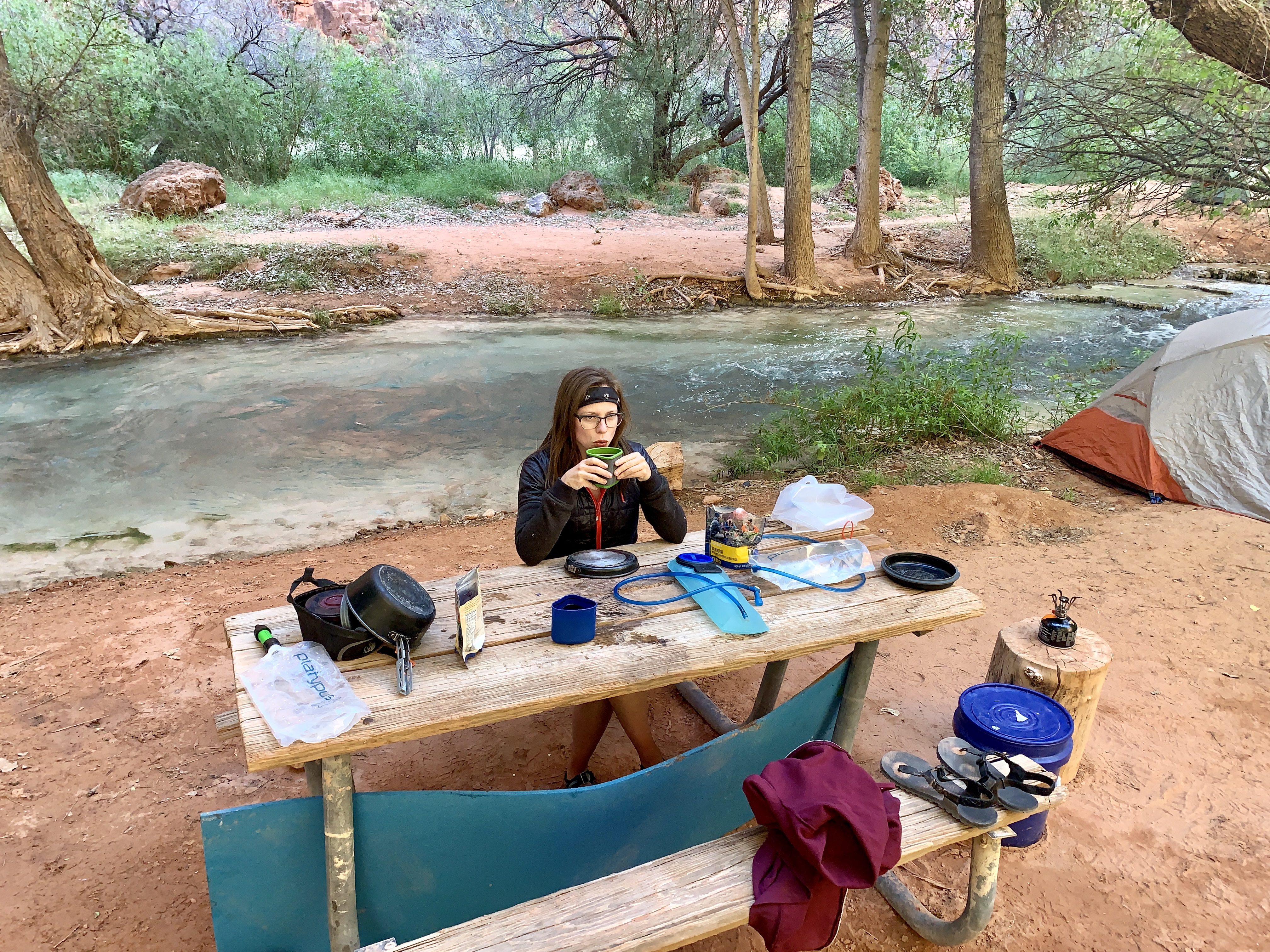 Campsite Havasu Falls Havasupai Creek TravelSages